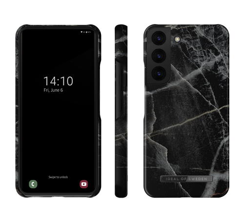iDeal of Sweden Printed Case Galaxy S22 Black Thunder Marble – image 2