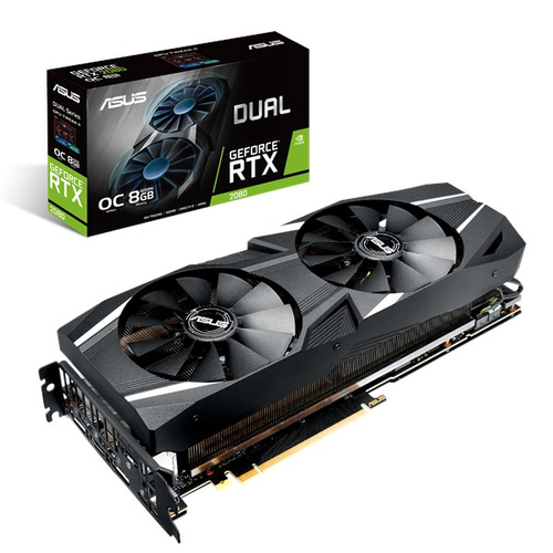 ASUS DUAL-RTX2080-8G видеокарта NVIDIA GeForce RTX 2080 8 GB GDDR6
