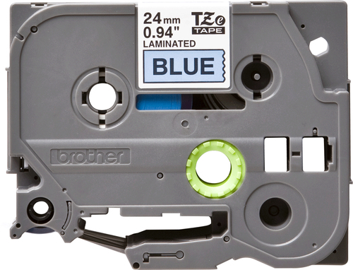 Brother P-Touch TZe Laminated Tape 24mm x 8m Black on Blue TZE551 - image 2