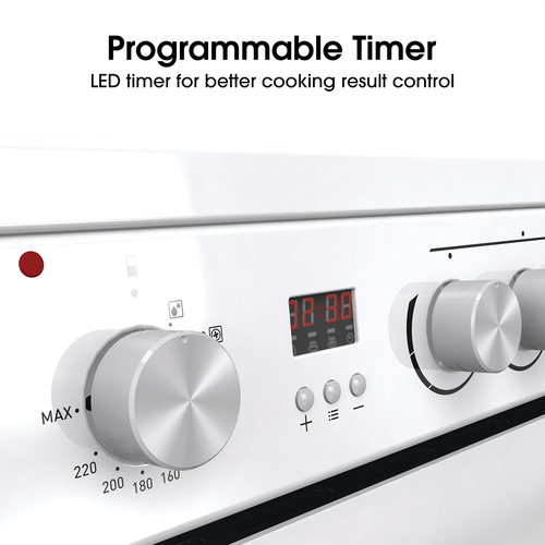Hisense HDE3211BWUK Double Oven Electric Cooker with Ceramic Hob - White - A+/A Rated, White - image 6