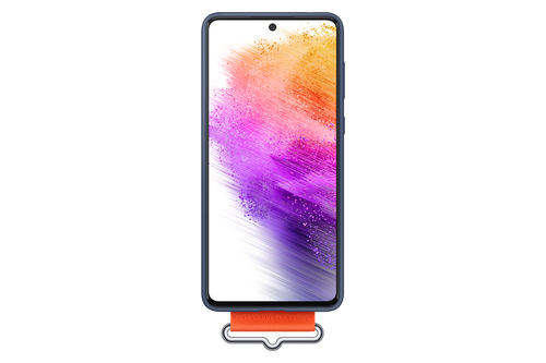 Samsung Galaxy A73 5G Silicone Cover with Strap Navy – image 2