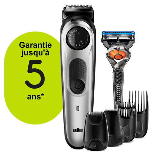 Braun Beard Trimmer BT5265 Men Trimmer & Hair Clipper, 39 Length Settings, Black/Silver Metal – image 2
