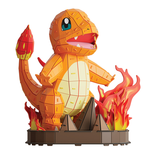 4D Build PUZZ4D - Maqueta Charmander de 241 Piezas - Puzzle 3D Pokemon Charmander de 25,5 cm - Maquetas para Construir Adultos y Niños - Puzzles para Adultos y Niños - Juegos de Mesa