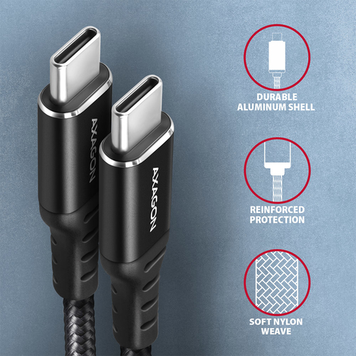 AXAGON BUCM-CM15AB - USB-C-Kabel - 24-polig USB-C auf 24-polig USB-C – Foto 4 von 9