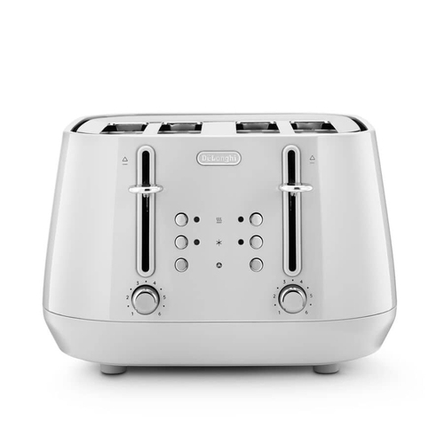 Delonghi Eclettica 4 Slot Toaster Whimsical White - White - image 1