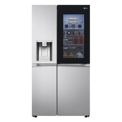 LG InstaView GSXV90MBAE side-by-side refrigerator Freestanding