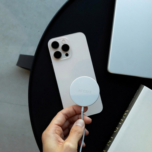 Accezz Wireless MagSafe Charger USB-C - 1 meter Oplader Wit, afbeelding 6