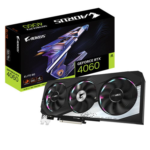 GV-N4060AORUS E-8GD GPU GIGABYTE AORUS GEFORCE RTX 4060 ELITE 8G GDDR6 GV-N4060AORUS E-8GD