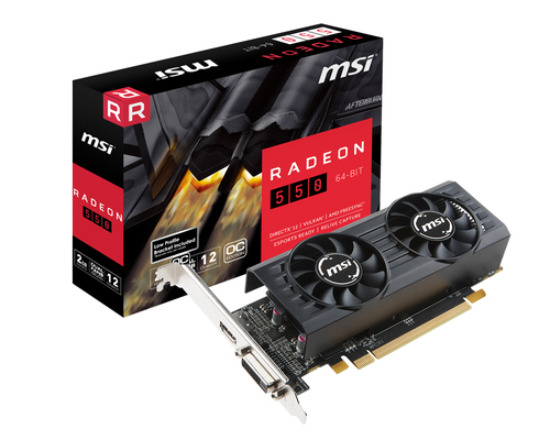 MSI 550 2GT LP OC видеокарта AMD Radeon 550 2 GB GDDR5