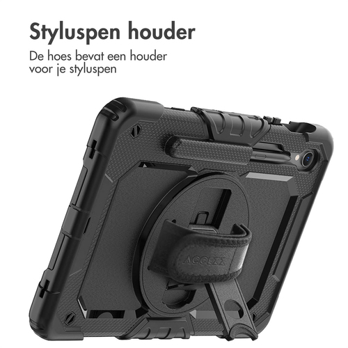 Accezz Rugged Backcover Shoulder Strap voor de Samsung Galaxy Tab S9 FE 10.9 inch / Tab S9 11.0 inch - Zwart, afbeelding 7