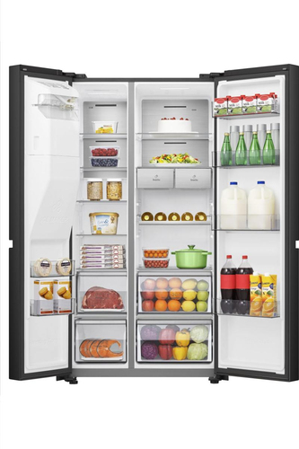 Hisense RS818N4IFE PureFlat Infinite American Fridge Freezer Ice & Water - Black Steel - image 4