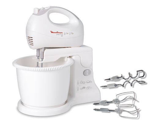 Moulinex HM4121 Стационарный миксер 450 W Белый, Серый