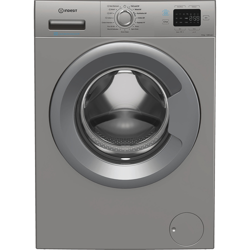 Indesit IP1046SPUSHG 10kg 1400 Spin Washing Machine in Silver A Rated - image 1