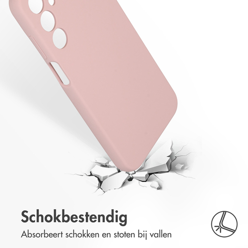 Accezz Liquid Silicone Backcover Samsung Galaxy A25 Telefoonhoesje Roze, afbeelding 3