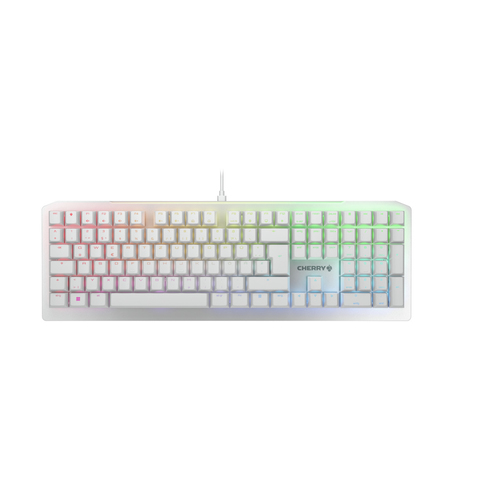 CHERRY MV3.0 RGB клавиатура Игровой USB QWERTZ Немецкий Серебристый, Белый