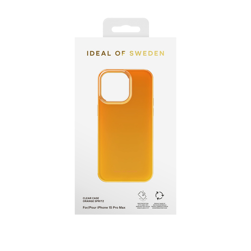 iDeal of Sweden Clear Case iPhone 15 Pro Max Orange Spritz – image 2