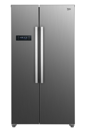 Beko ASL1331PX Freestanding Frost Free American Style Fridge Freezer with Fast Freeze
