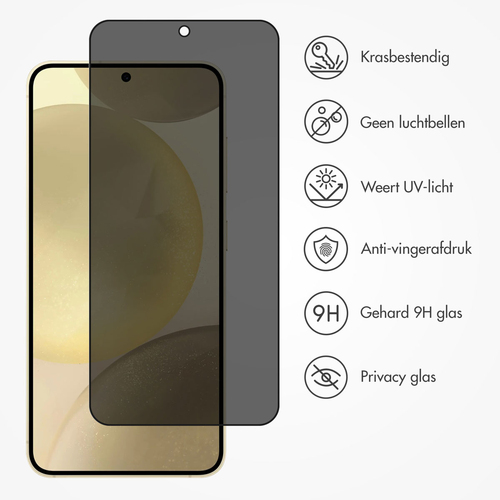 Accezz Gehard Glas Privacy Screenprotector Samsung Galaxy S25 Plus, afbeelding 4