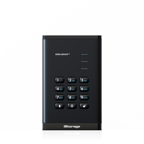 iStorage diskAshur3 HDD внешний жесткий диск 5 TB 2.5" USB Type-C 3.2 Gen 1 (3.1 Gen 1) Черный