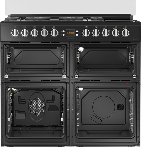 Leisure CC100F521K 100cm Wide Chefmaster Dual Fuel Range Cooker in Bla - image 7