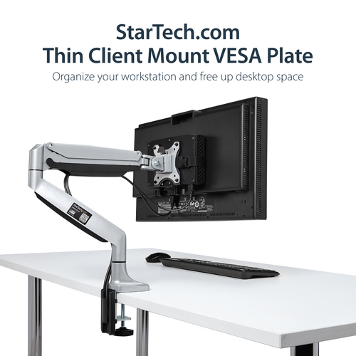 StarTech.com Thin Client Mount - Mini PC VESA Mount - Adjustable .7 to 2.8 - Under Desk Computer Mount - Mac Mini Monitor Mount (ACCSMNT) Komponenter til montering Tynd klient – billede 8