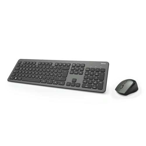 Hama KMW-700 keyboard Mouse included Home RF Wireless QWERTZ German Anthracite, Black