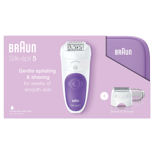 Braun Silk-épil 5 Wet&Dry 81702660 epilator 28 tweezers Lilac, White – image 2