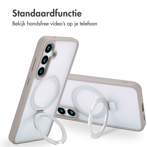 Accezz Ring Stand Backcover met MagSafe Samsung Galaxy S24 Plus - Grey, afbeelding 3