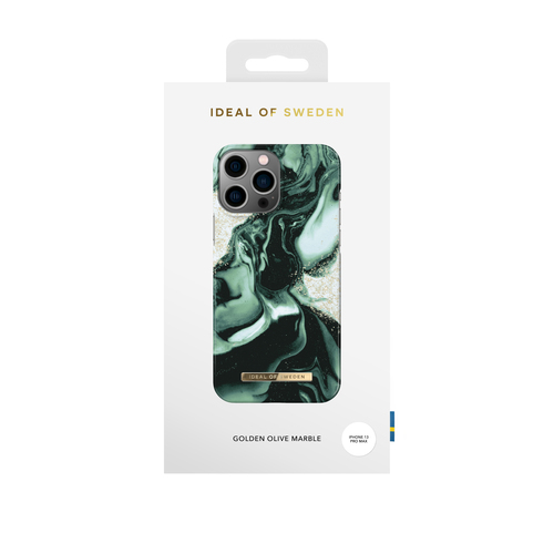 iDeal of Sweden Printed Case iPhone 12PM/13PM Golden Olive Mar