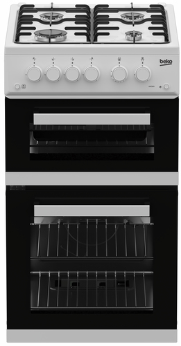 Beko KDG583W 50cm Freestanding Gas Twin Cavity Cooker