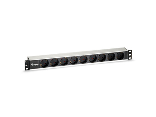 Equip 9-Bay German Power Distribution Unit, Aluminum Shell