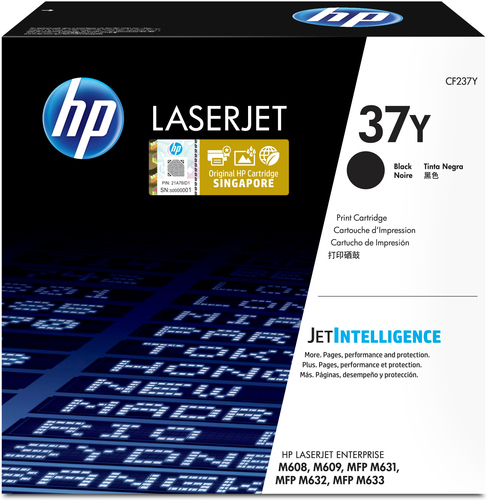 HP 37Y oryginalny wkład z czarnym tonerem LaserJet o maksymalnej pojemności