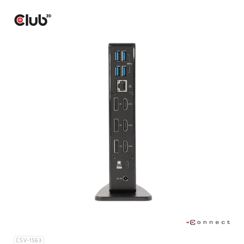 CLUB3D USB Gen2(10G) Type-C Triple 4K60Hz Display(HDMI/DP) Docking Station PD Charging with 135 Watt PS – image 4