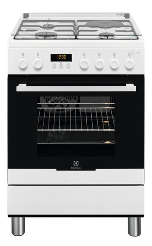 Electrolux EKM66780OW Freestanding cooker Electric/Gas Combi Black, White