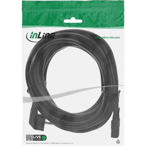 InLine 16649 electriciteitssnoer Zwart 3 m, afbeelding 2