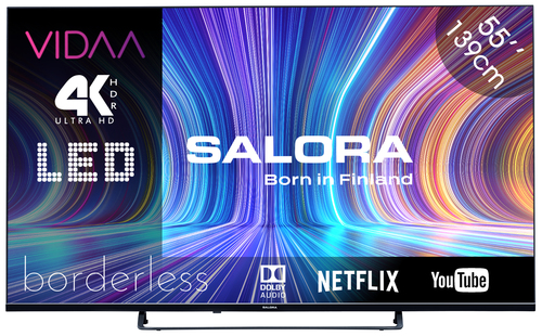 Salora 55UV210 TV 139.7 cm (55") 4K Ultra HD Smart TV Wi-Fi Black 250 cd/m² – image 1