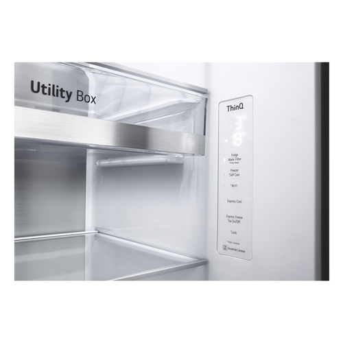 LG InstaView ™ ThinQ™ GSXV90BSAE American Fridge Freezer – image 6