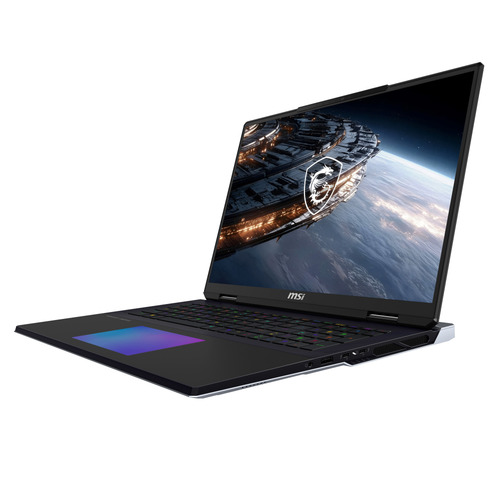 MSI Titan 18 HX A2WJ-1410FRY Intel Core Ultra 9 290HX Plus Ноутбук 45,7 cm (18") UHD+ 64 GB DDR5-SDRAM 2 TB Твердотельный накопитель (SSD) NVIDIA GeForce RTX 5090 Wi-Fi 7 (802.11be) Windows 11 Pro Черный AZERTY Французский
