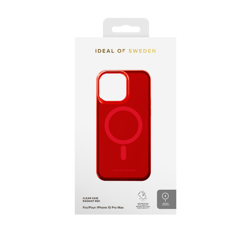 iDeal of Sweden Clear Case MagSafe iPhone 15PM Radiant Red – image 2
