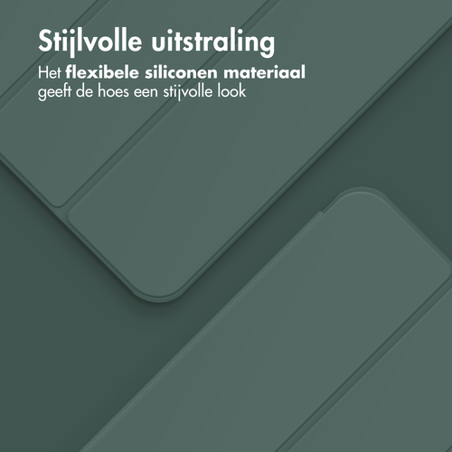 Accezz Smart Silicone Bookcase voor Apple iPad Pro 11 (2024) M4 Tablethoesje Groen, afbeelding 3