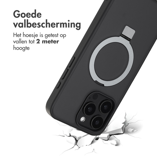 Accezz Ring Stand Backcover met MagSafe iPhone 15 Pro Max - Zwart, afbeelding 4