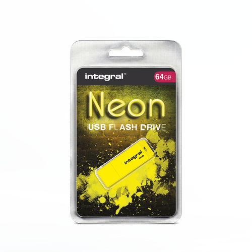 Integral 64GB USB2.0 DRIVE NEON YELLOW – image 7