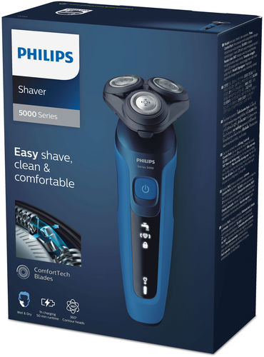 Philips SHAVER Series 5000 S5466/03 men's shaver Rotation shaver Black, Blue – image 5