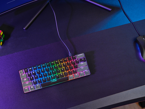 Trust GXT867 ACIRA 60% MINI GAMING KEYBOARD US QWERTY Toetsenbord Zwart, afbeelding 8