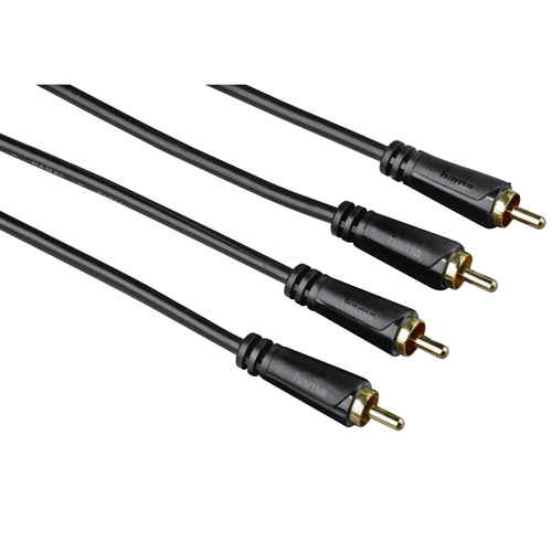 Hama 00179274 аудио кабель 1,5 m 2 x RCA Черный