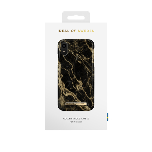 iDeal of Sweden Printed Case iPhone XR Golden Smoke Marble – image 1