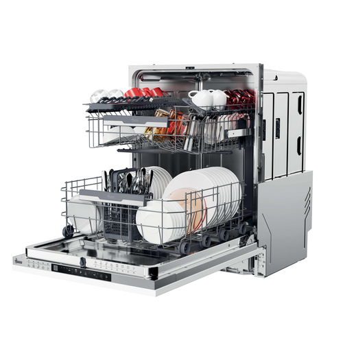 Hoover HI 5C6F0S-80 Full Size Fully Integrated WiFi-enabled Dishwasher, Silver/Grey - image 4