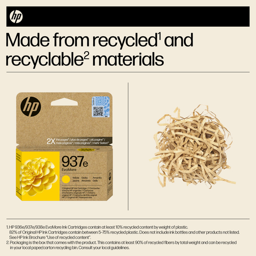HP 937E EvoMore Original Ink Cartridge High Yield Yellow 4S6W8NE - image 2