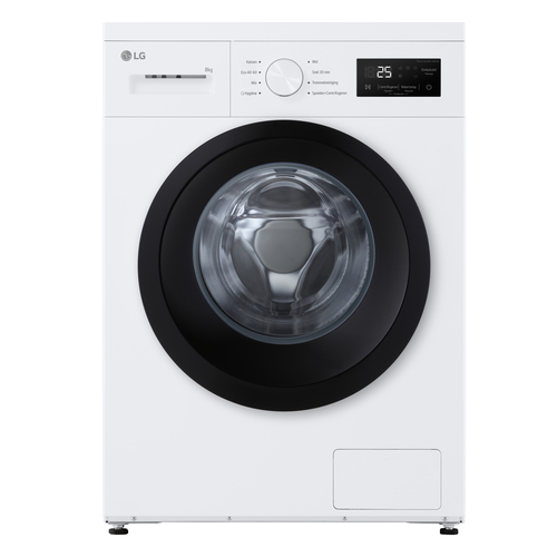 LG A10 Series Steam™ F4A10S8NWK 8kg Washing Machine with 1400 rpm - White - A Rated, White - image 1