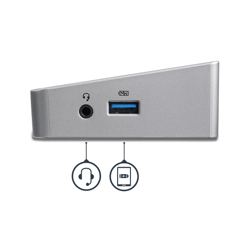 StarTech.com 4K USB-C Dock, Triple UHD 4K Monitor Docking Station, Mac & Windows, USB C to HDMI & DisplayPort – image 3